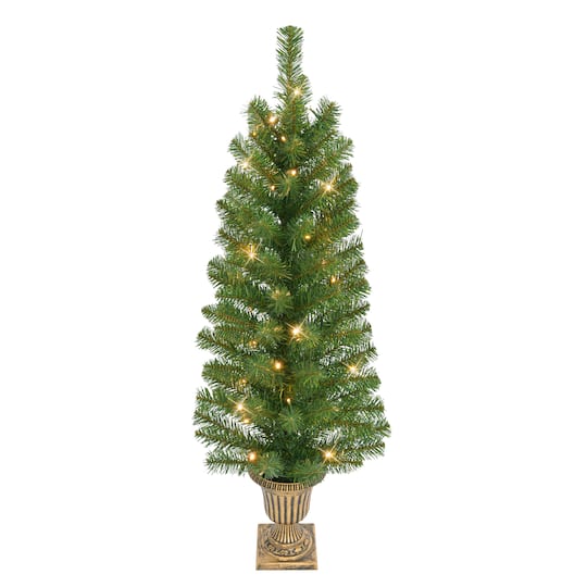 3.5ft. Pre-Lit Battery Operated Potted Artificial Christmas Trees